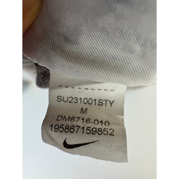 Nike Women's Oversized Cropped Hoodie Washed Jersey Black Grey Splash Dye Sz M - Picture 9 of 9